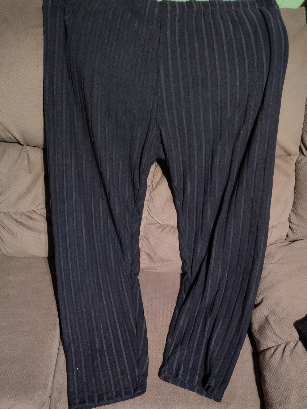 New Women's 5xl Black Ribbed Knit Pants